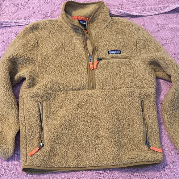 Patagonia Tops - Patagonia Kids Brown Fleece Hoodie